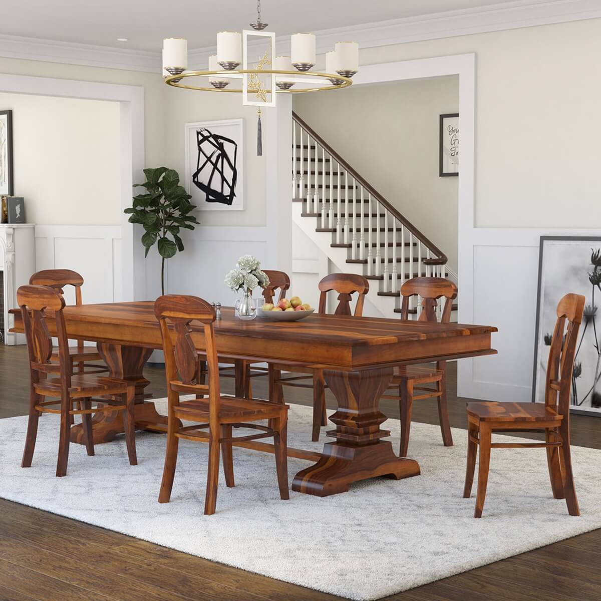 Coral Dining Set With 8 Chairs